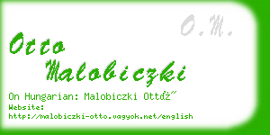 otto malobiczki business card